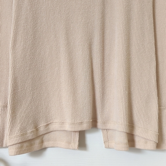 We The Free Juicy Oversized Rib Knit Cowl Neck Split Tulip Back Sweater Cream M - Picture 6 of 12